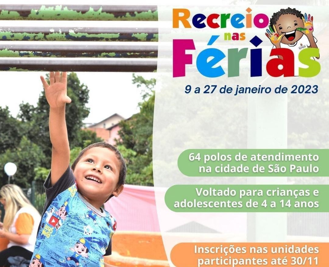 Hoje O Ltimo Dia Para Se Inscrever No Recreio Nas F Rias