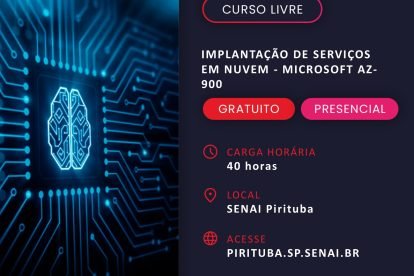 Cursos gratuitos no SENAI Pirituba